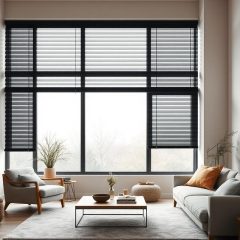 Czarne drewniane żaluzje do nowoczesnych i klasycznych wnętrz